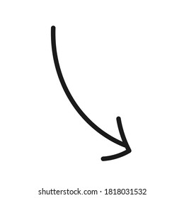 Icono de marcador de mano dibujado. Flecha, círculo, borrar, línea, marcador, manchar, arriba, abajo, símbolo web de línea delgada sobre fondo blanco - ilustración de vector de trazo editable eps10