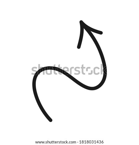 Hand Drawn Marker Icon. Arrow, circle, delete, line, marker, smudge, up, down, thin line web symbol on white background - vector illustration eps10