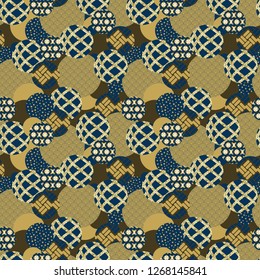 Hand drawn marker and ink seamless circles patterns. Hand drawn circles texture
