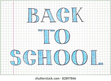 Hand Drawn marker letters  Back to School