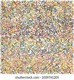 Hand drawn marker scribble based pattern, made up of tiny commas, in pastel tones