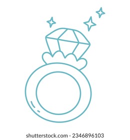 hand drawn marriage proposal concept