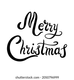 Hand drawn Marry Christmas lettering. New year lettering. Vector illustration is suitable for cards, postcards, banners, posters, congratulations.