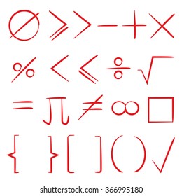 hand drawn math symbol