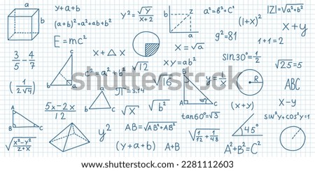 Hand drawn math symbols icon in flat style. Mathematics formula vector illustration on isolated background. School education sign business concept.