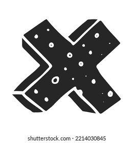 Handgezeichnetes Mathematiksymbol, Vektorgrafik