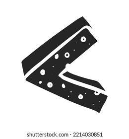 Hand drawn mathematics symbol less than vector illustration