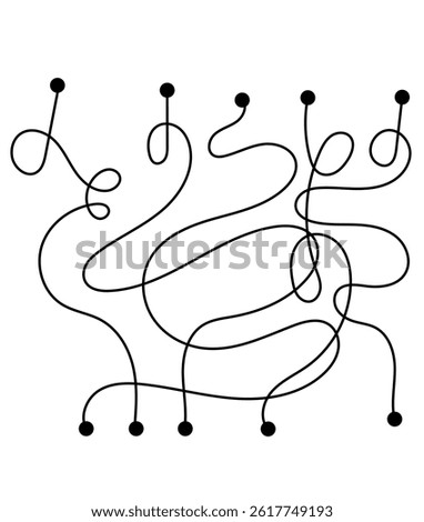 Hand drawn maze labyrinth doodle path educational game. Simple way design template for kids, children book.