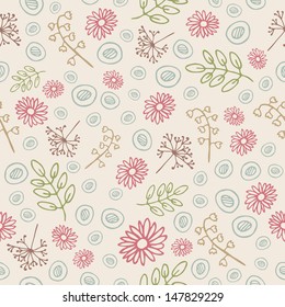 hand drawn meadow seamless