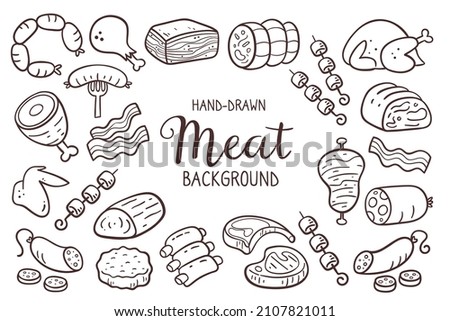 Similar – Image, Stock Photo A piece of pork ham on a black board and spices olive oil, salt, rosemary branch and pepper