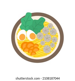 hand drawn Meatball bakso vector illustration
