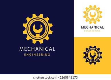 hand drawn mechanical logo template design svg