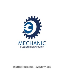 hand drawn mechanical logo template design