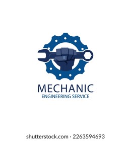 hand drawn mechanical logo template design