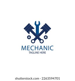 hand drawn mechanical logo template design
