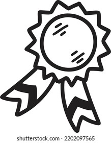 Hand Drawn medal illustration isolated on background