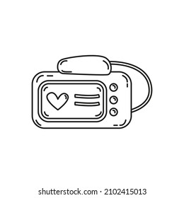 Hand drawn medicine icon. Medical sketch collection. Healthcare, pharmacy doodle icon. Vector illustration.