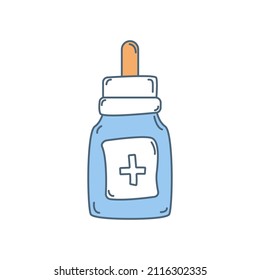 Hand drawn medicine icon. Medical sketch collection. Healthcare, pharmacy doodle icon. Vector illustration.
