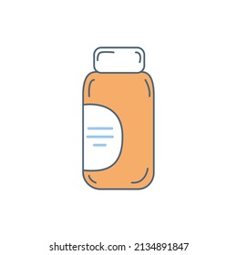 Hand drawn medicine icon. Medical sketch collection. Healthcare, pharmacy doodle icon. Vector illustration.