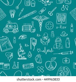 Hand drawn medicine pattern