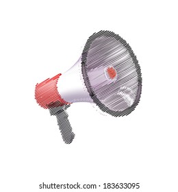 hand drawn megaphone