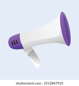 Megafone desenhado à mão sobre fundo branco.