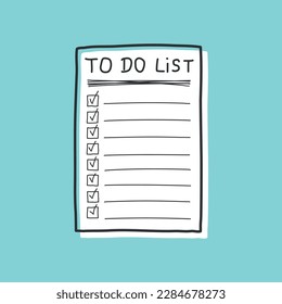 Hand drawn memo paper sheet icon in flat style. Sticky note vector illustration on isolated background.  To do list sign business concept.