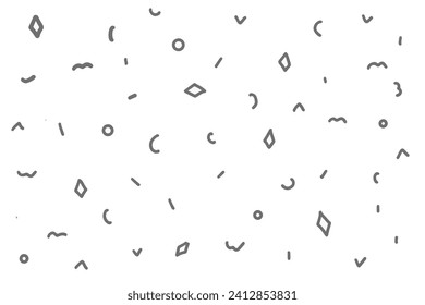 
Hand drawn memphis background geometric style vector EPS 10