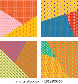 Hand drawn memphis style pattern