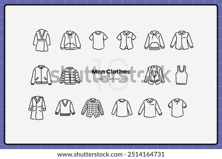 Hand Drawn Men clothes Doodle Icon
