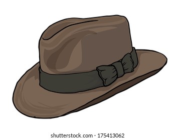 Hand drawn men hat, vector illustration