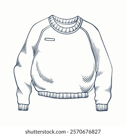 Hand drawn men's clothes Illustration