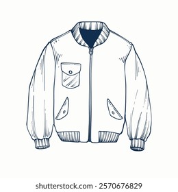 Hand drawn men's clothes Illustration