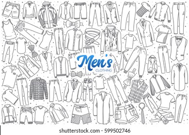 Collection Of Fashionable Men's Clothing (vector Illustration