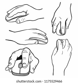hand drawn men's hands