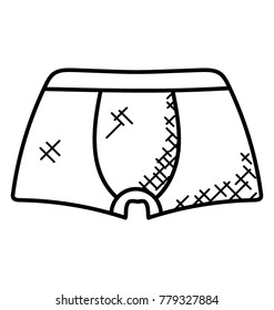 
A hand drawn mens undergarment icon
