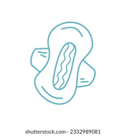 hand drawn menstrual pad element illustration