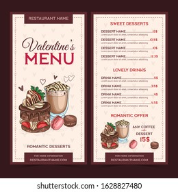  Hand drawn menu template design
