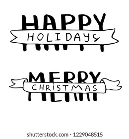 Hand drawn Merry Christmas