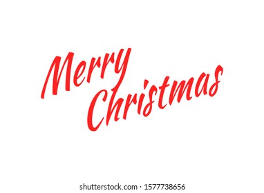 hand drawn merry christmas lettering. vector illustration