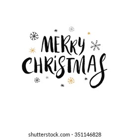 hand drawn Merry Christmas lettering