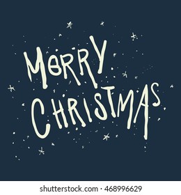 Hand Drawn Merry Christmas Text