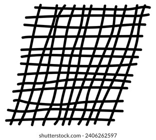 Hand drawn mesh. Vector illustration.