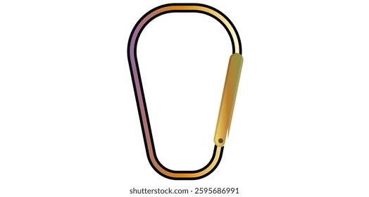 Hand Drawn Metal Clasp Vector Illustration.	