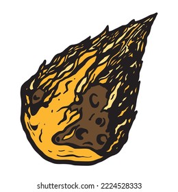 hand drawn meteor falling illustration for your needs png