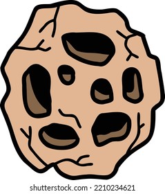 Hand Drawn meteor illustration isolated on background