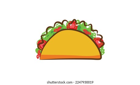hand drawn Mexican Tacos Vector design