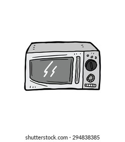 hand drawn microwave