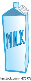 Hand Drawn Milk Cardboard Packaging Vector Stock Vector (royalty Free 