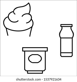 Hand drawn milk product. Vector illustration.